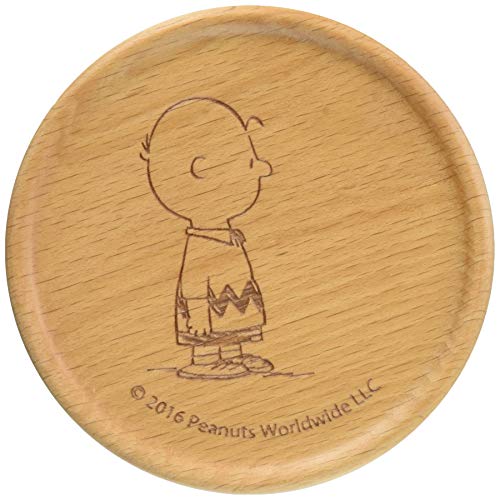 「 PEANUTS(ピーナッツ) 」 チャーリー・ブラウン 木製 コースター SN243-346