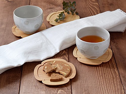 minoruba(ミノルバ) 木製コースター 花型 コースター 茶たく キッチン雑貨