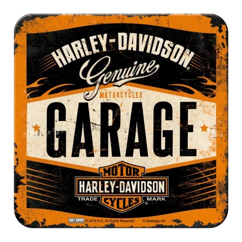 ハーレーダビッドソン Harley-Davidson/コースター 2枚 セット (ブリキ製)