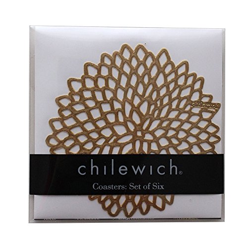 chilewich ( チルウィッチ ) コースター / DAHLIA ( ダリア )6枚セット（ 専用パッケージ入り ）/　BRASS