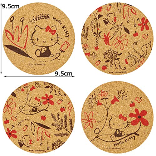 スケーター コースター コルク 4P ハローキティ アジアン サンリオ CTC1S