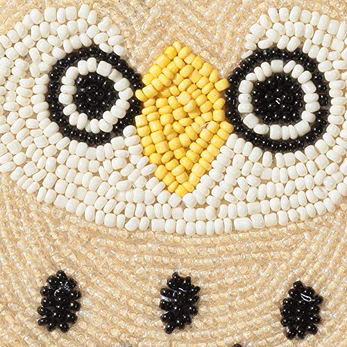 池村商会 コースター ベージュ 約10×10cm アクト ビーズ オウル OWL