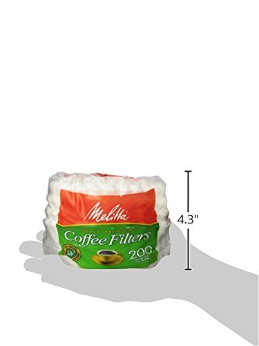 Melitta [メリタ] 8から12カップ用 バスケットタイプ コーヒーフィルター 200枚 Basket Coffee Filters White (8 to 12-Cup) 200-Count Filters [並行輸入品]