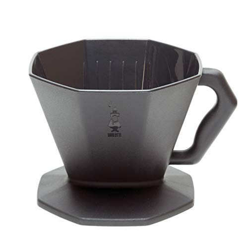 BIALETTI プラスチックドリッパー 4カップ ブラック 約15.5×13×10.5cm