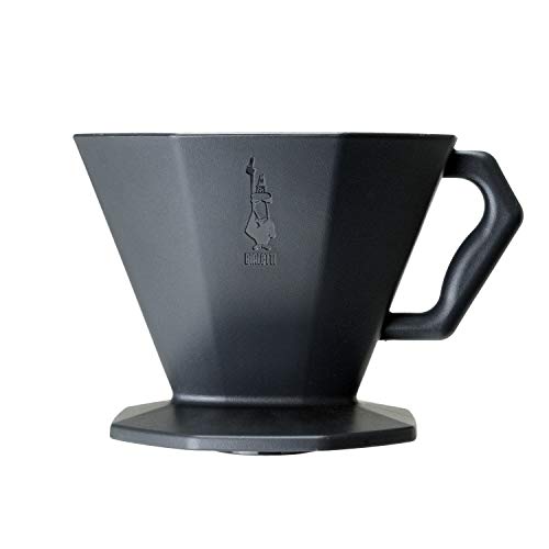 BIALETTI プラスチックドリッパー 4カップ ブラック 約15.5×13×10.5cm