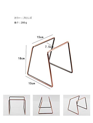 コーヒースタンド コーヒードリッパー カップラック 1-2人/ 2-4人用 コーヒーフィルターカップに適用 （黒/銅色） (ブロンズ)