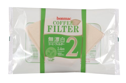 bonmac バンブー配合無漂白フィルター CF-200BAM 【2～4杯用】 100枚入り×10個パック #858512