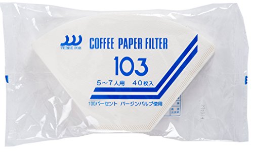 三洋産業 THREE FOR (スリーフォー) コーヒーフィルター NOシリーズ 5~7人用 40枚 NO-103-40