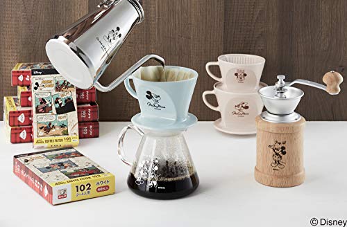 Kalita (カリタ) 手挽きコーヒーミル ディズニー コーヒーミル コーヒーフィルター セット 102濾紙 2~4人用 MM KH-3N ミル MM102ロシ part1