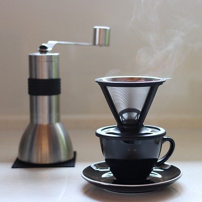 cera COFFEE ペーパーレスコーヒーフィルター　ステンレス製コーヒードリッパー　ダブルメッシュ構造