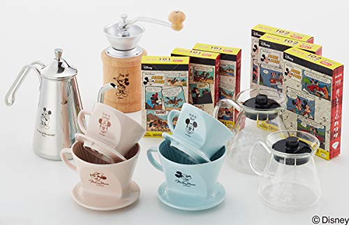 Kalita (カリタ) 手挽きコーヒーミル ディズニー コーヒーミル コーヒーフィルター セット 102濾紙 2~4人用 MM KH-3N ミル MM102ロシ part1