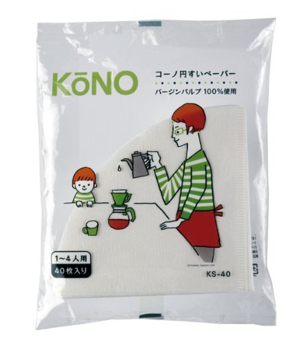 ＫＯＮＯ ドリップ名人 コーノ円すいペーパー（1~4人用） 40枚入り KS-40