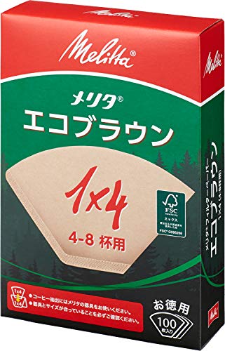 メリタ(Melitta) コーヒーフィルター NEW エコブラウン 4~8杯用/100枚 3個セット