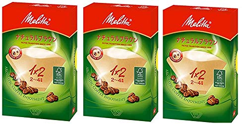 メリタ(Melitta) コーヒーフィルター ブラウン アロマジック ナチュラルブラウン 2-4杯用 100枚×3箱 593181