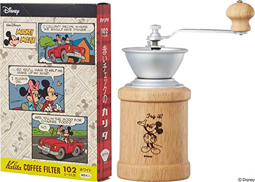 Kalita (カリタ) 手挽きコーヒーミル ディズニー コーヒーミル コーヒーフィルター セット 102濾紙 2~4人用 MM KH-3N ミル MM102ロシ part1