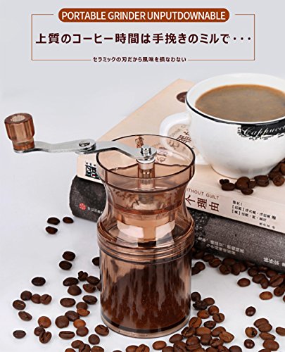 刃の強靭さ 回転速度の面でも優れ 手挽き コーヒーミル セラミック 手動 丸洗い 「音・香り」セラミックコーヒーミル 手挽きミル コーヒー 2人用