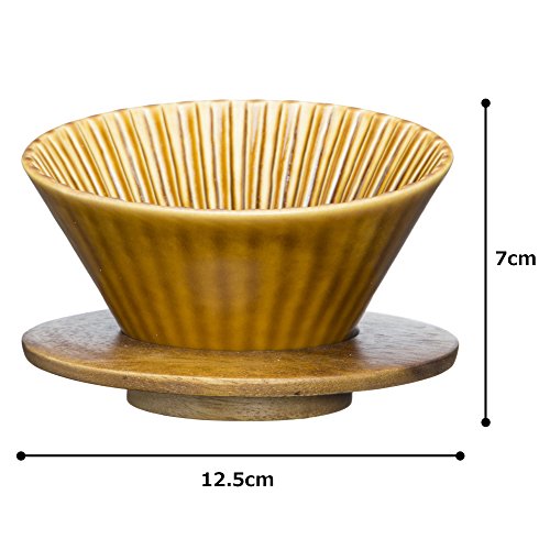 光陽陶器 ドリッパー 茶 ドリッパー径11.8×H6.8cm ビココーヒードリッパー&ホルダーセット 30719