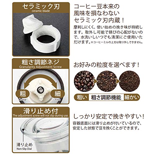 コーヒーミル 手挽き セラミック 日本製 36336