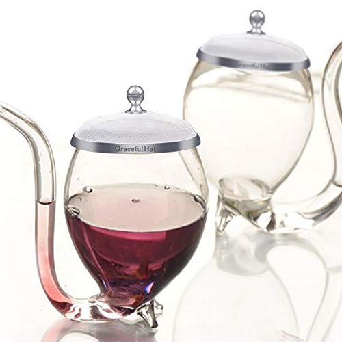 ワイングラスカップ マグカップカバーマグカップの蓋 カップカバー マグキャップ カップ蓋 Wine Glass Cup Cover Lid, バグを防ぐ2パック