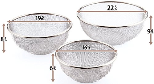 日本製・18-8ステンレスざる elite colander お得な3点セット