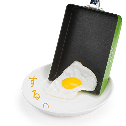 クックスマーク 卵焼き フライパン 13×18cm IH対応オール熱源対応 玉子焼き器 お弁当用 エッグパン フッ素加工 グリーン