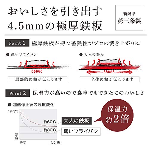 大人の鉄板 フライパン26cm (蓋付き)