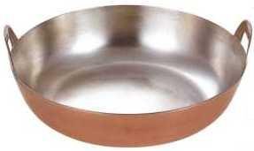 若林工業 銅製 厚板揚げ鍋 (板厚3.0mm) 27cm