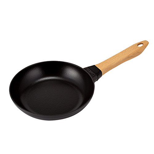 [ ストウブ ] Staub ウッドハンドル フライパン 20cm NUEVA SARTEN MANGO DE MADERA redonda ホーロー キッチン用品 40511-950 ブラック Black 新生活 [並行輸入品]