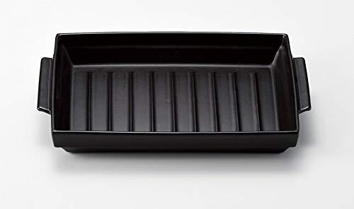萬古焼 スタッキンググリラー 黒 蓋付き グリル陶板 陶製 日本製