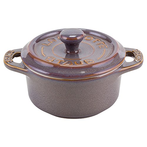 [ ストウブ ] Staub ミニココット ラウンド 10cm Mini Cocotte Round 40511-998-0 キッチン用品 セラミック 調理器具 ancient grey [並行輸入品]