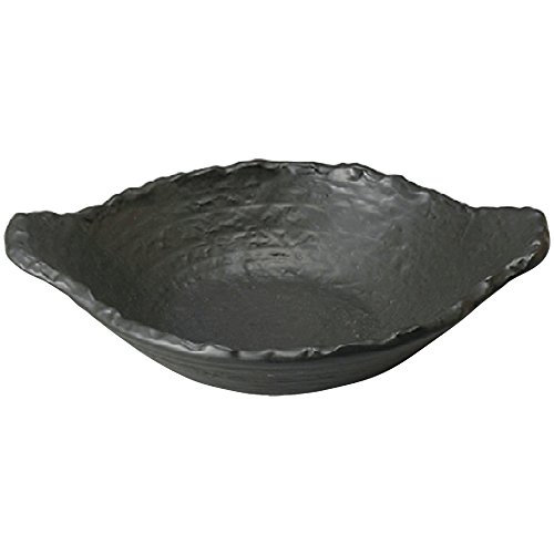 山下工芸(Yamasita craft) 超耐熱 黒釉22cm変形浅鍋 28×22×7cm 11449230