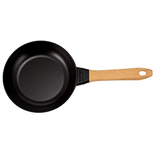 [ ストウブ ] Staub ウッドハンドル フライパン 20cm NUEVA SARTEN MANGO DE MADERA redonda ホーロー キッチン用品 40511-950 ブラック Black 新生活 [並行輸入品]