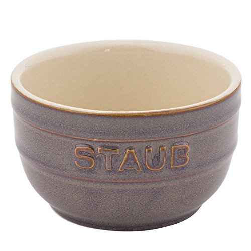 [ ストウブ ] Staub ラウンドラムカン セラミック 2個セット 8cm ヴィンテージカラーシリーズ ペア Ramekin Round, 2 Per Set 40511-860-0 グレー ancient grey 食器 耐熱 オーブン キッチン用品 [並行輸入品]