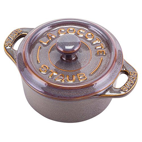 [ ストウブ ] Staub ミニココット ラウンド 10cm Mini Cocotte Round 40511-998-0 キッチン用品 セラミック 調理器具 ancient grey [並行輸入品]