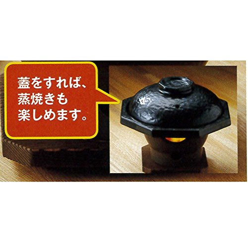 CtoC JAPAN Select 土鍋 ブラック 焼肉プレート(蓋付) 20x7cm 直火 電子レンジ オーブン 対応 62-13722/2-982364 萬古焼