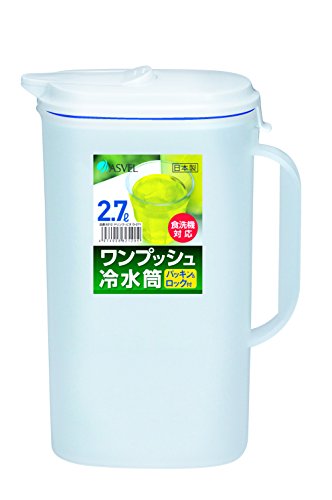 アスベル ウォーターピッチャー ドリンク・ビオ D-271 本体・フタ・栓=PP、パッキン=シリコーンゴム 日本 PDL1602