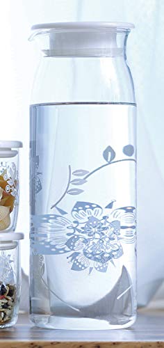 iwaki 耐熱ガラス 冷水筒 ジャグ グランドフルール 1L T294-W1
