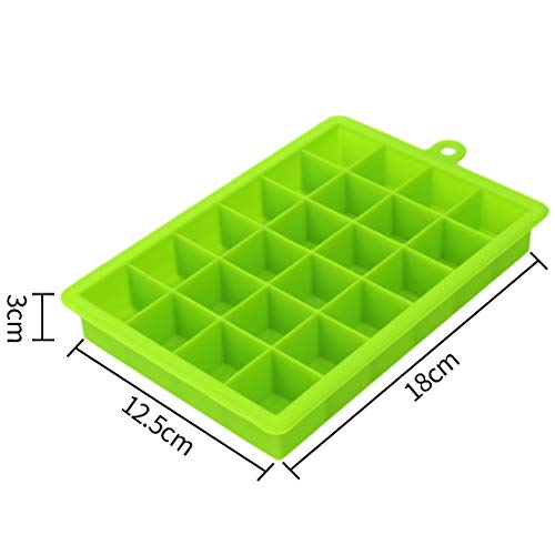 製氷皿 シリコンまる氷アイストレー 製氷器 お茶やお酒用氷が作れる製氷皿 24個取り (グリーン)