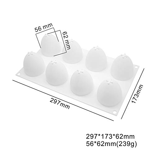 シリコーンのムースケーキは3D耐熱皿DIY型 8つの穴の半分の卵を形成します