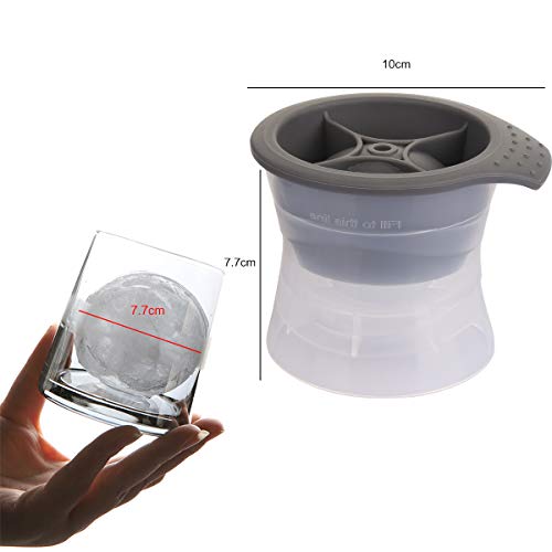 Bighture 製氷皿 丸氷 製氷器 ボール型の氷 直径6cm お茶やお酒用氷が作れる