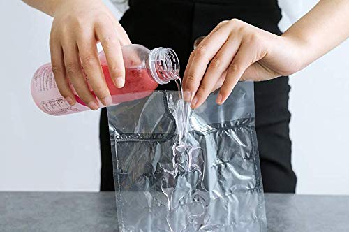 製氷袋 アイスキューブバッグ アイスキューブトレイディスポーザブル 使い捨て セルフシール製氷皿 漏斗付き 20/40/60枚入り
