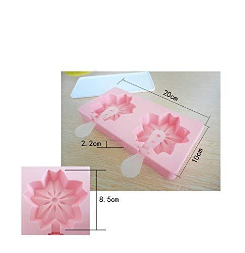 櫻花異形シリコンアイスホーン型アイスホーン日式アイスホーン金型DIY金型製作、粉赤（桃色）