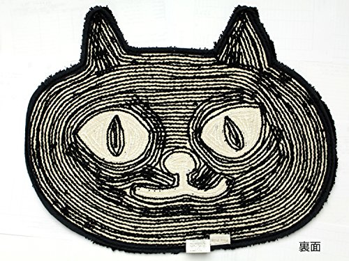 マット イタズラネコ 猫 ダイカット ミニ ブラック 40×50cm JS-926-85
