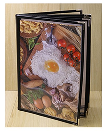 メニュー表 料理写真が入れられます 食欲 売上 アップに貢献 透明 中綴じ A4 6ページ 12面