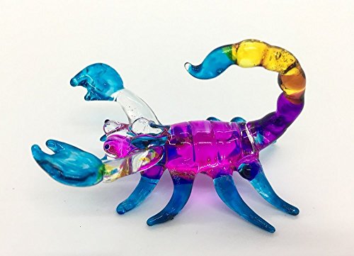 画像をクリックして拡大イメージを表示 手作り手吹きガラスの鶏 ガラス細工 ガラスの置物 ガラス ミニチュア 動物の置物 家の装飾 室内装飾 - Scorpion