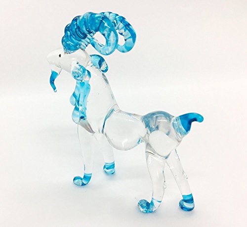 手作り手吹きガラスの鶏 ガラス細工 ガラスの置物 ガラス ミニチュア 動物の置物 家の装飾 室内装飾 - Goat