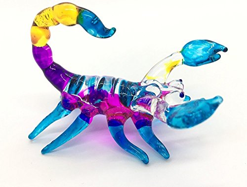 画像をクリックして拡大イメージを表示 手作り手吹きガラスの鶏 ガラス細工 ガラスの置物 ガラス ミニチュア 動物の置物 家の装飾 室内装飾 - Scorpion