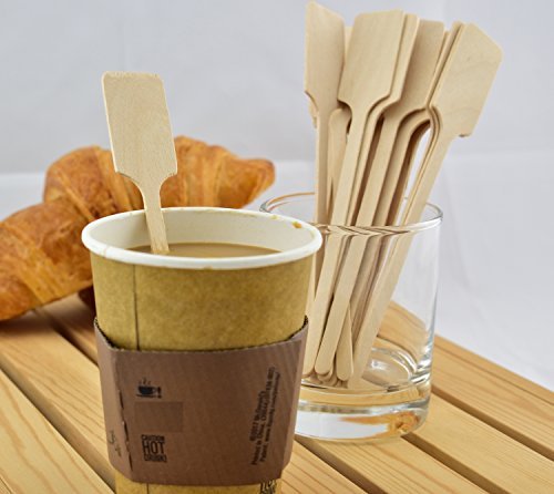 Gmark 木製 コーヒー攪拌棒 使い捨て コーヒー 炒めスティック 100本 GM1035