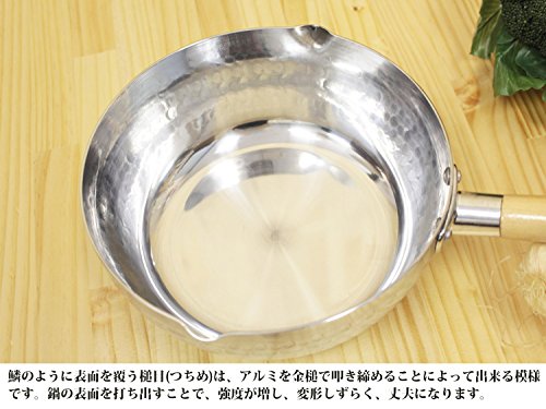 雪平鍋 (槌目 アルミ 片手鍋 ) 厚さ2.2mm 18cm ZK-1822