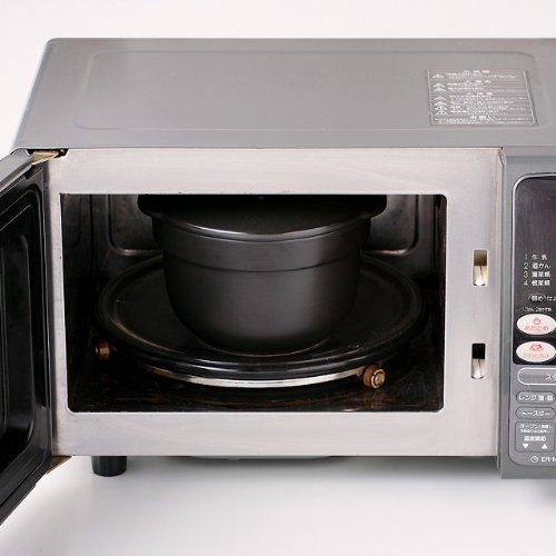 CtoC JAPAN 炊飯なべ ブラック 2合・1100cc 直火 電子レンジ 対応 03-768388